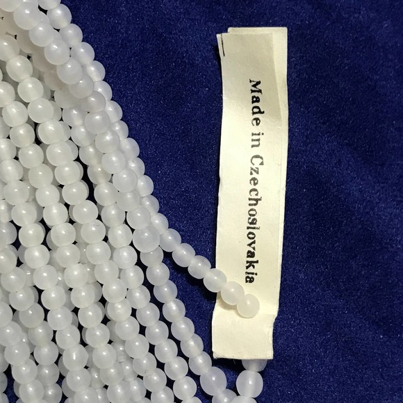 (2) 17" Strands - Vintage Czechoslovakia Round Glass Beads   Sized 2m up to 8mm - Picture 2 of 5